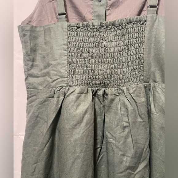 GAP, Green Button-Down Midi Dress - Picture 5 of 7